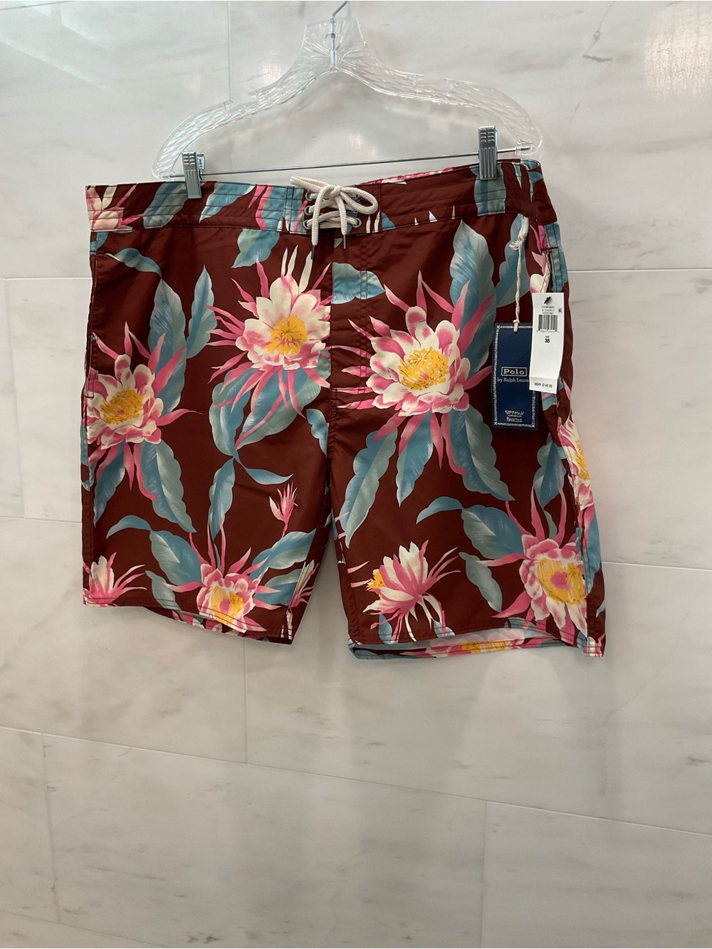 Polo Ralph Lauren HOFFMAN SOUTH PACIFIC Print Swim Trunks Bathing Suit sz 38 S17